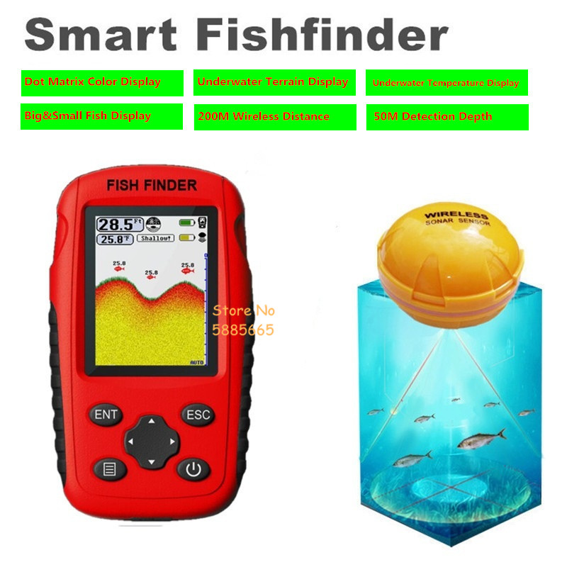Smart Portable 50M Depth Sonar - огляд і ціна Fishing Boat Depth Finder
