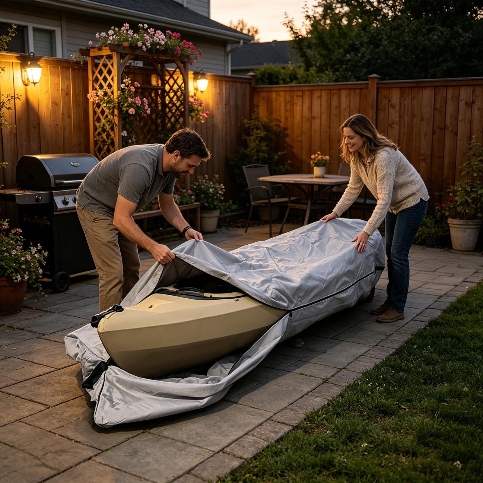 Kayak Covers For Outdoor Stora - огляд і ціна Fishing Boat Cover