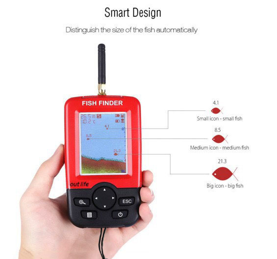 Portable Fish Finder, With Wir - огляд і ціна Fishing Boat Depth Finder