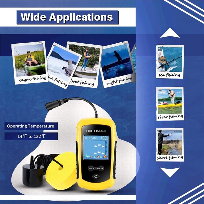 ABUE-Kayak Portable Fish Depth - огляд і ціна Fishing Boat Depth Finder