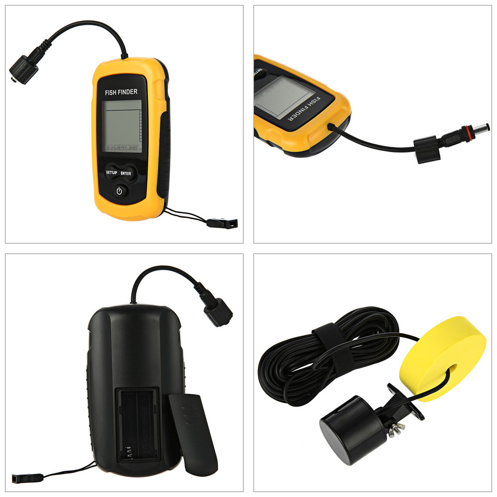 Alarm 100M Portable Sonar Fish - огляд і ціна Fishing Boat Depth Finder